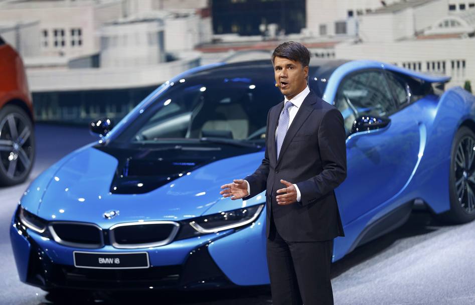 Il ceo di BMW Harald Krueger, 50 anni, questa mattina si trovava all&#39;apertura del Salone di Francoforte per illustrare le novit del marchio tedesco. Reuters